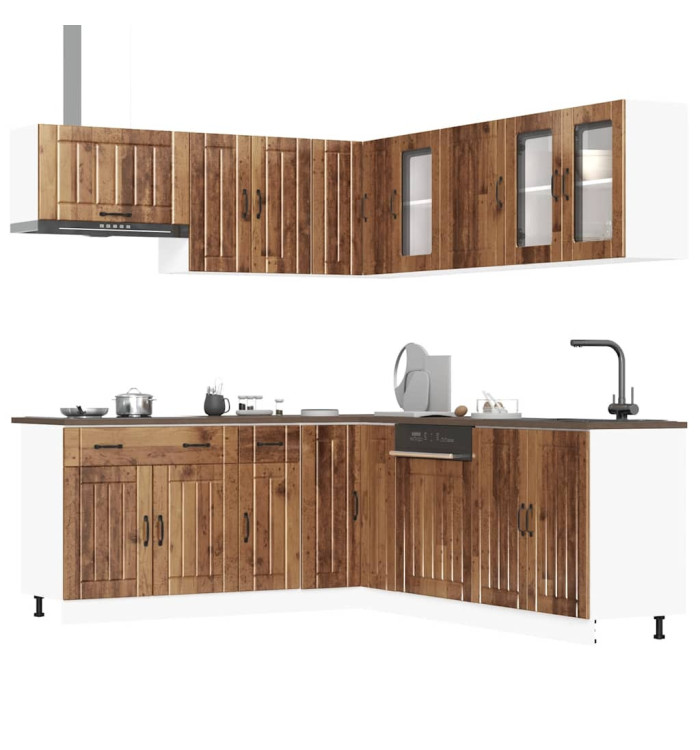 Ensemble d'armoires de cuisine 11 pcs Lucca bois d'ingénierie | Mobilier & Déco