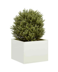 Jardinière blanc 40x40x30 cm acier | Mobilier & Déco