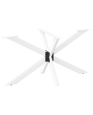 Pied de table à manger en forme d'araignée, blanc, 120 x 68 x (72-73) cm, acier | Mobilier & Déco