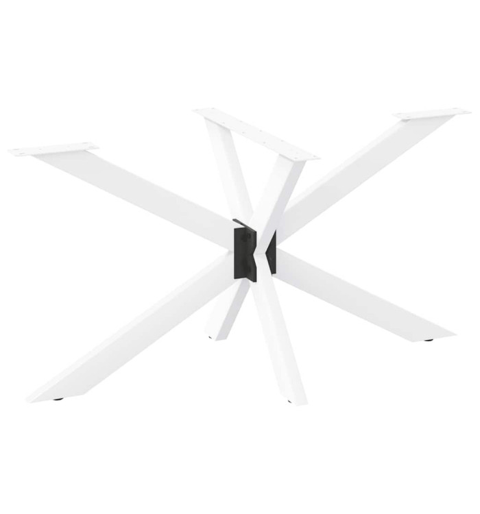 Pied de table à manger en forme d'araignée, blanc, 120 x 68 x (72-73) cm, acier | Mobilier & Déco