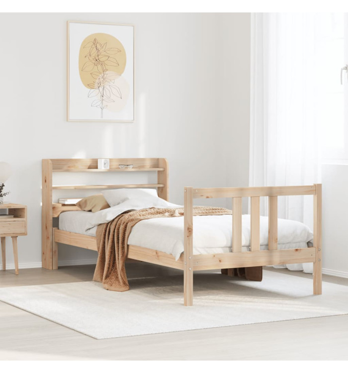 Cadre de lit avec tête de lit sans matelas 75x190 cm | Mobilier & Déco