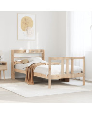Cadre de lit avec tête de lit sans matelas 75x190 cm | Mobilier & Déco
