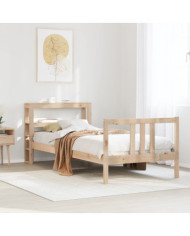 Cadre de lit avec tête de lit sans matelas 75x190 cm | Mobilier & Déco