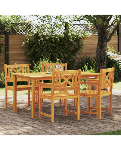 Chaises de jardin 4 pcs 56x55.5x90 cm Bois Massif d'Acacia | Mobilier & Déco