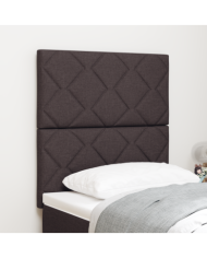 Tête de Lit LED Design en Blocs de Diamant Marron Foncé 80 cm Tissu | Mobilier & Déco