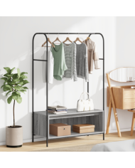 Porte-vêtements avec étagères gris sonoma 100x44x160 cm | Mobilier & Déco