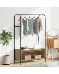 Porte-vêtements avec étagères chêne artisan 100x44x160 cm | Mobilier & Déco