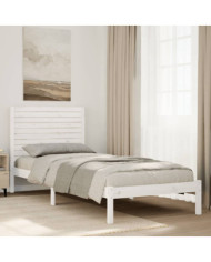 Cadre de lit extra long sans matelas 90x220 cm bois massif | Mobilier & Déco