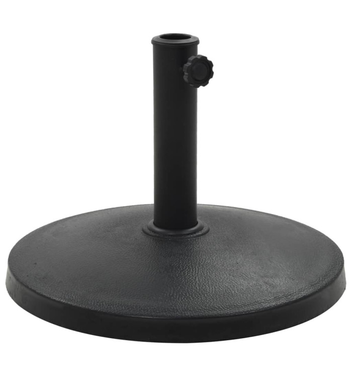 Socle rond de parasol Polyrésine 10 kg Noir | Mobilier & Déco