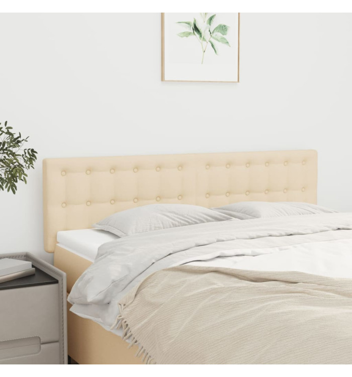 Têtes de lit 2 pcs Crème 72x5x78/88 cm Tissu | Mobilier & Déco