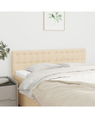 Têtes de lit 2 pcs Crème 72x5x78/88 cm Tissu | Mobilier & Déco