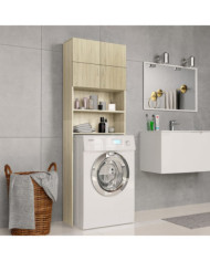 Meuble de machine à laver Chêne Sonoma Bois d'ingénierie | Mobilier & Déco