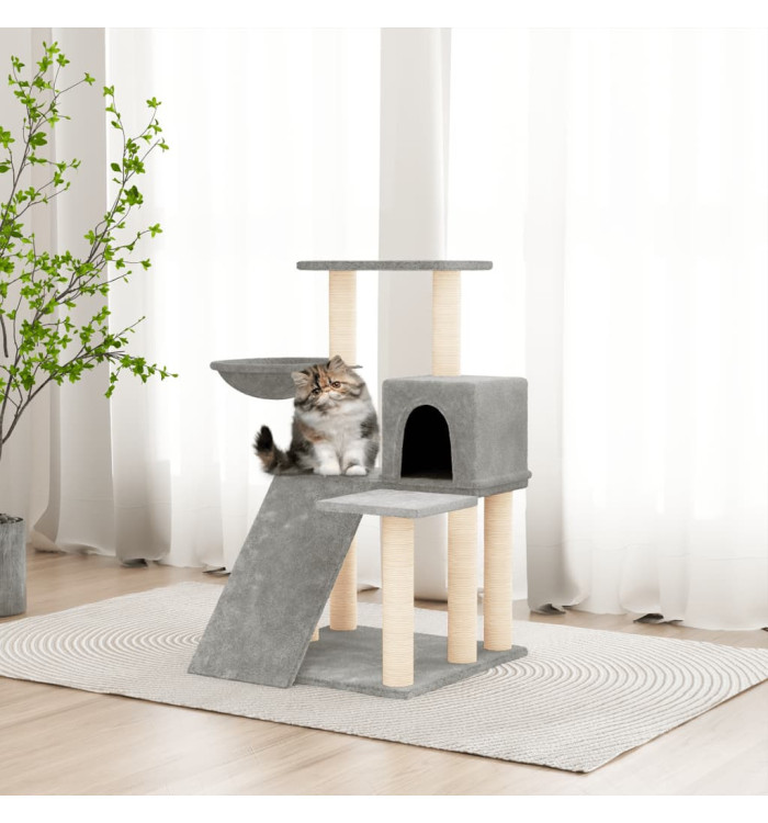 Arbre à chat avec griffoirs en sisal Gris clair 82 cm | Mobilier & Déco