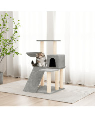 Arbre à chat avec griffoirs en sisal Gris clair 82 cm | Mobilier & Déco