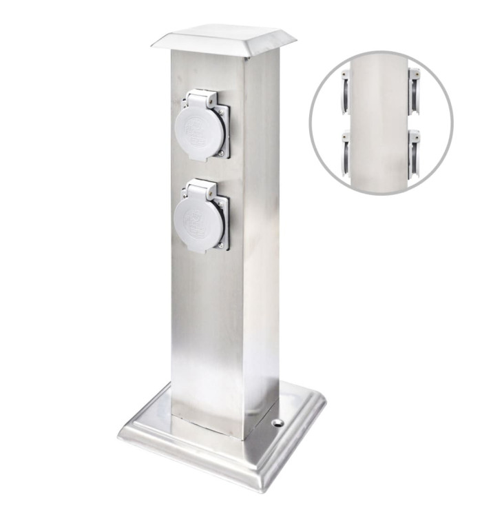 Pilier de prise de jardin Acier inoxydable | Mobilier & Déco
