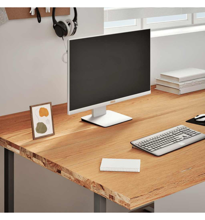 Dessus de bureau marron clair bois chêne massif rectangulaire | Mobilier & Déco