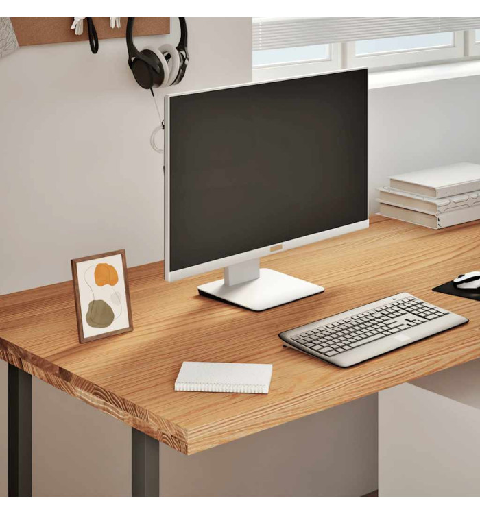 Dessus de bureau marron clair bois chêne massif rectangulaire | Mobilier & Déco