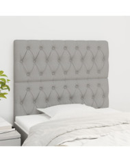 Têtes de lit 2 pcs Gris clair 100x7x78/88 cm Tissu | Mobilier & Déco
