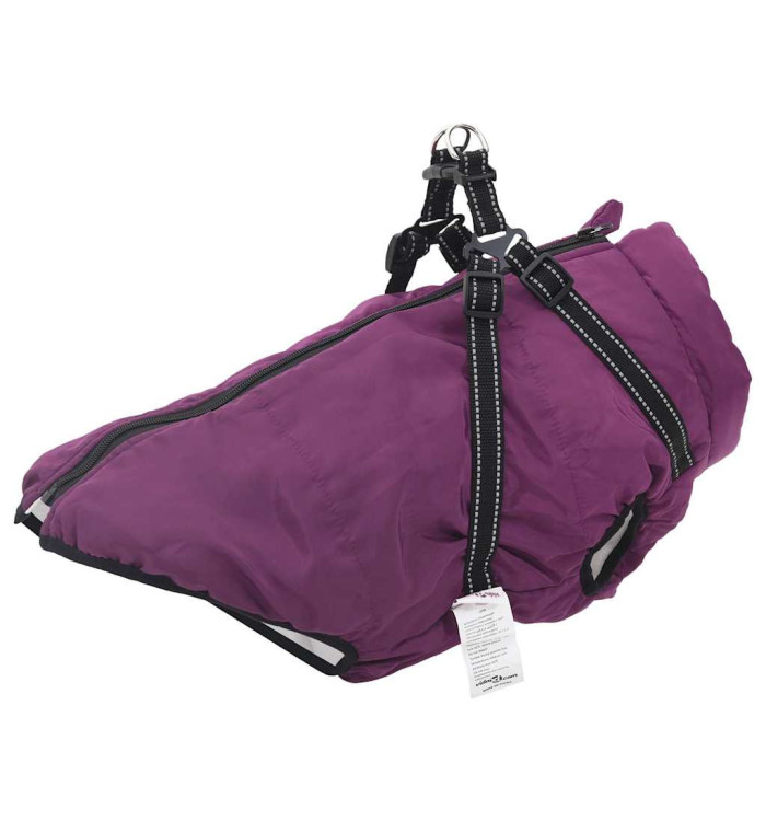 Manteau pour chiens avec harnais imperméable réfléchissant L48 | Mobilier & Déco
