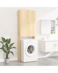 Meuble pour machine à laver Chêne sonoma 64x25,5x190 cm | Mobilier & Déco