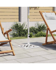Socle de parasol Blanc 44x44x31 cm Fonte | Mobilier & Déco