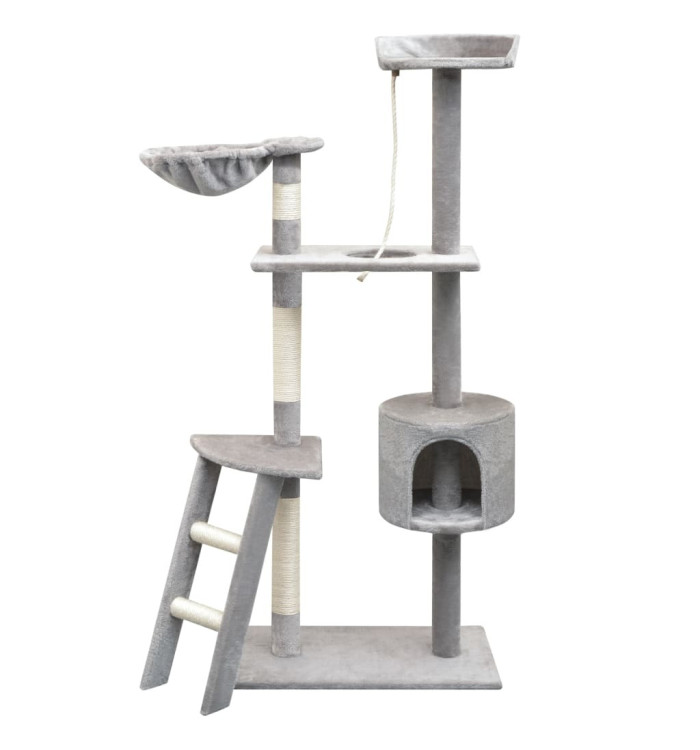 Arbre à chat avec griffoirs en sisal 150 cm Gris | Mobilier & Déco