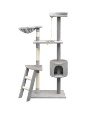 Arbre à chat avec griffoirs en sisal 150 cm Gris | Mobilier & Déco