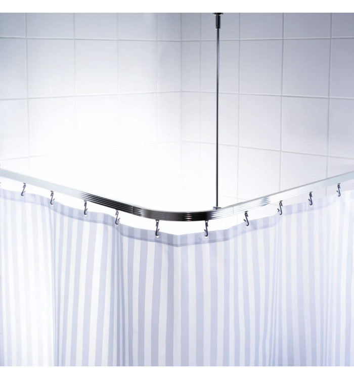 RIDDER Rail de douche de coin universel avec crochets chromés 52500 | Mobilier & Déco