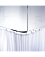 RIDDER Rail de douche de coin universel avec crochets chromés 52500 | Mobilier & Déco