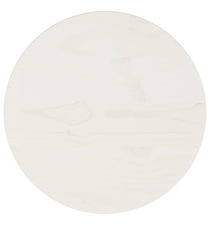Dessus de table Blanc Ø30x2,5 cm Bois de pin massif | Mobilier & Déco