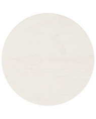 Dessus de table Blanc Ø30x2,5 cm Bois de pin massif | Mobilier & Déco