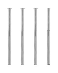 Pieds de table télescopiques 4 pcs Chrome 710 mm - 1100 mm | Mobilier & Déco