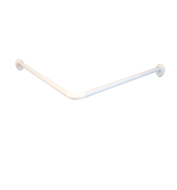 RIDDER Tringle de rideau de douche d'angle Blanc 80x80x2,5 cm | Mobilier & Déco