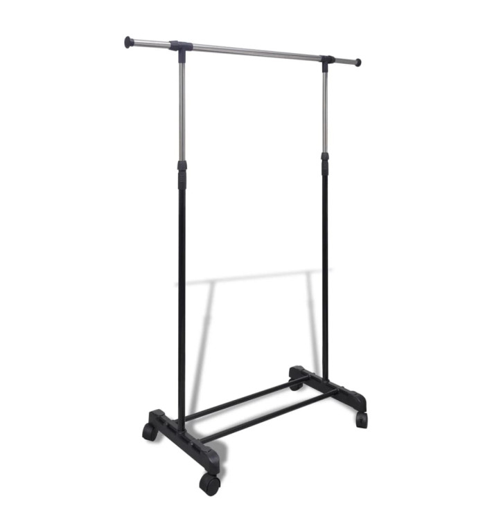 Port-manteau réglable 4 roulettes 1 rail d'accrochage | Mobilier & Déco