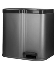 Curver Poubelle duo à pédale Deco Seaux intérieurs 15 L et 6 L Gris | Mobilier & Déco