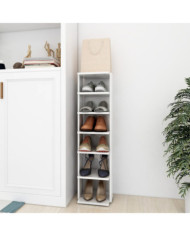 Armoire à chaussures Blanc brillant 27,5x27x102 cm | Mobilier & Déco