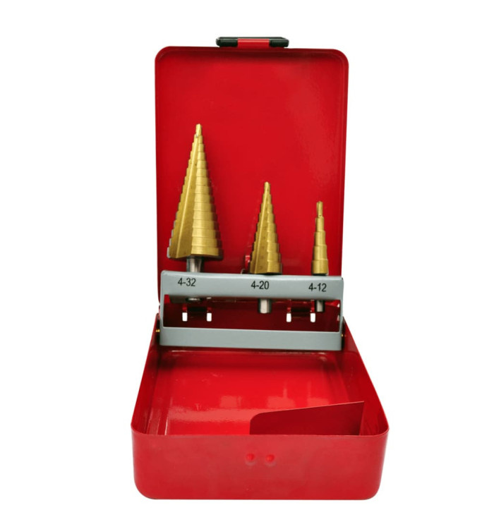 Kit de 3 Forets coniques à étage HSS | Mobilier & Déco