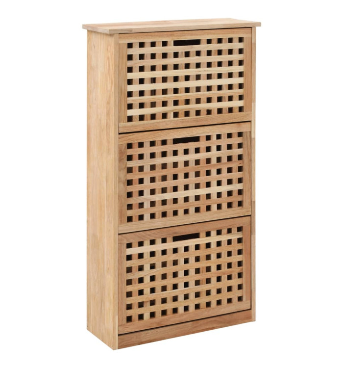Armoire à chaussures 55x20x104 cm Bois de noyer massif | Mobilier & Déco