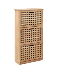 Armoire à chaussures 55x20x104 cm Bois de noyer massif | Mobilier & Déco