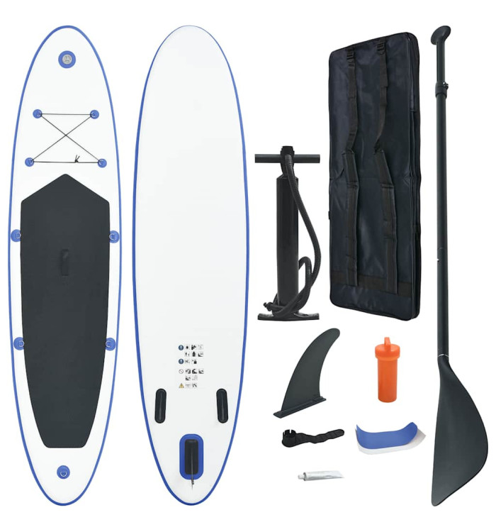 Ensemble de planches SUP gonflables Bleu et blanc | Mobilier & Déco