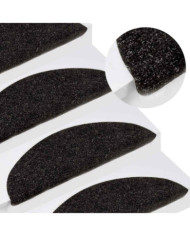 Tapis d'escalier autocollants 15 pcs 56x17x3 cm Anthracite | Mobilier & Déco