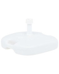 Socle de parasol rempli de sable/d'eau 16 L Blanc Plastique | Mobilier & Déco