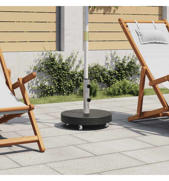 Socle de parasol Granite 30 kg Rond Noir | Mobilier & Déco