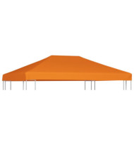 Toile supérieure de belvédère 310 g / m² 4 x 3 m Orange | Mobilier & Déco