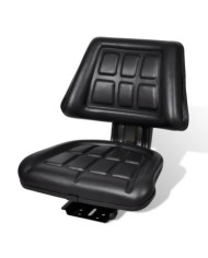 Siège de tracteur avec dossier Noir | Mobilier & Déco
