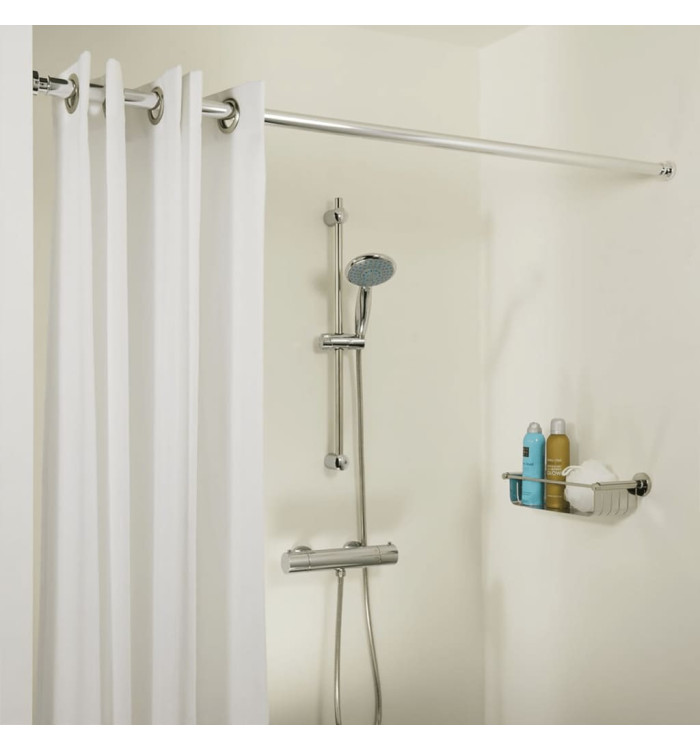 Sealskin Tringle de rideau de douche télescopique 125-220 cm chrome | Mobilier & Déco