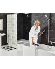 RIDDER Barre d'appui de sécurité Premium 30cm Aluminium Chrome et noir | Mobilier & Déco