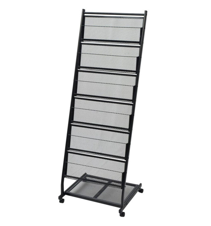 Porte-revues 47,5 x 43 x 133 cm Noir A4 | Mobilier & Déco