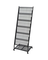 Porte-revues 47,5 x 43 x 133 cm Noir A4 | Mobilier & Déco