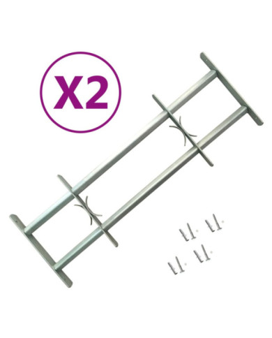 Grilles réglables de sécurité de fenêtres 2 pcs 1000-1500 mm | Mobilier & Déco